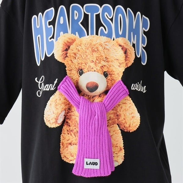 くまマフラー付7分袖T レディス Doublefocus (ダブルフォーカス