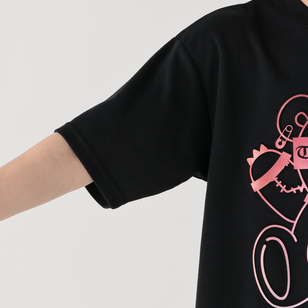 クマレインボーエンボスTシャツ メンズ Doublefocus (ダブル