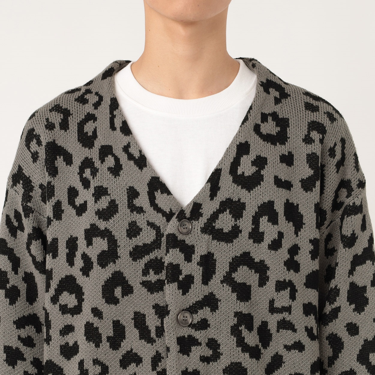 ACレオパードカーディガン メンズ Doublefocus (ダブルフォーカス