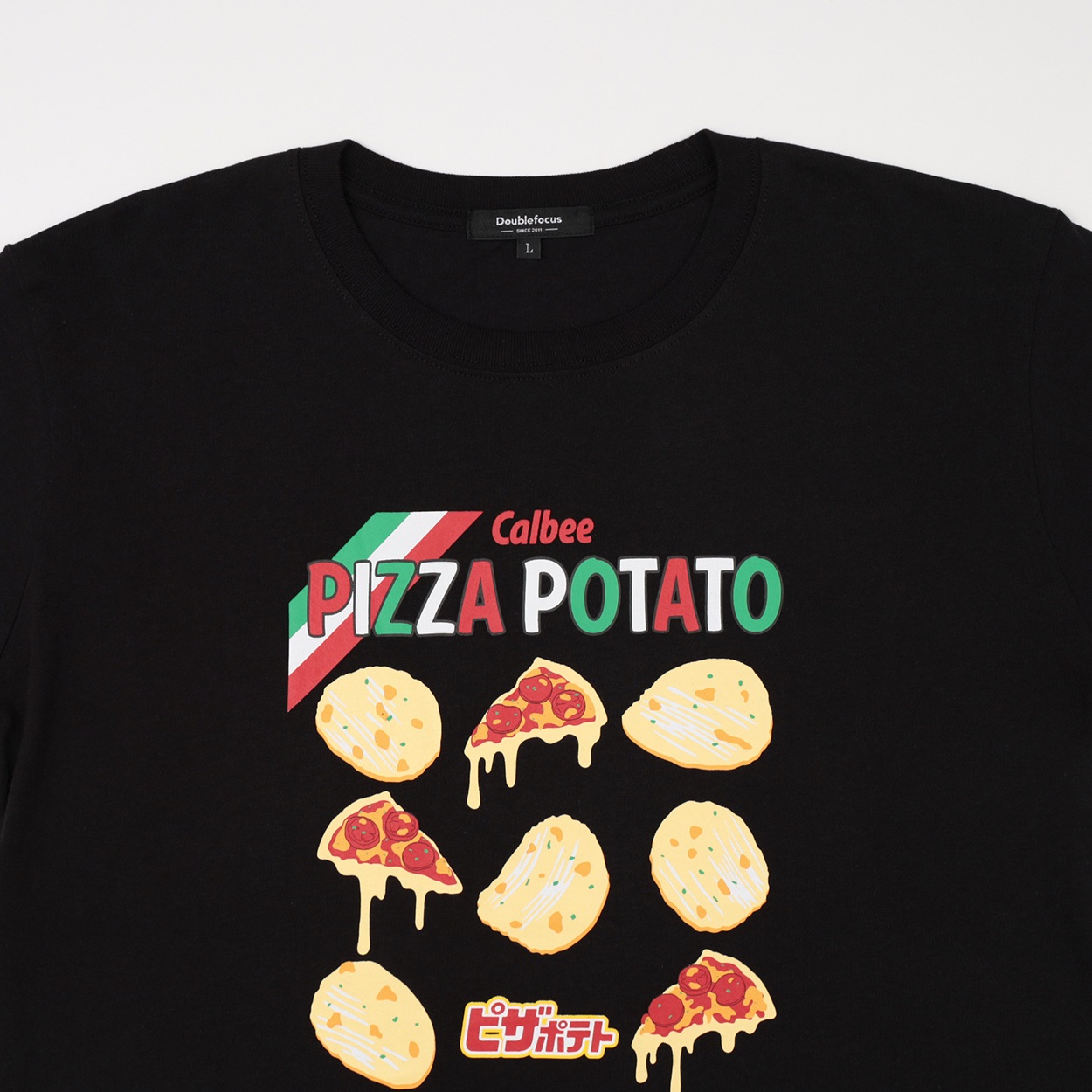 復刻企業コラボTシャツ[ピザポテト] メンズ Doublefocus (ダブル