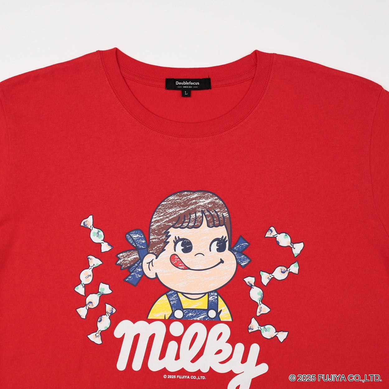 milkyちゃん　シャツ 復刻企業コラボTシャツ[ミルキー] メンズ Doublefocus (ダブル