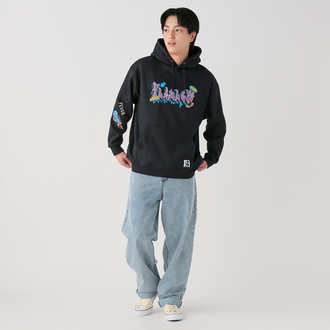 DIZZY裏起毛プルパーカ メンズ Doublefocus(ダブルフォーカス