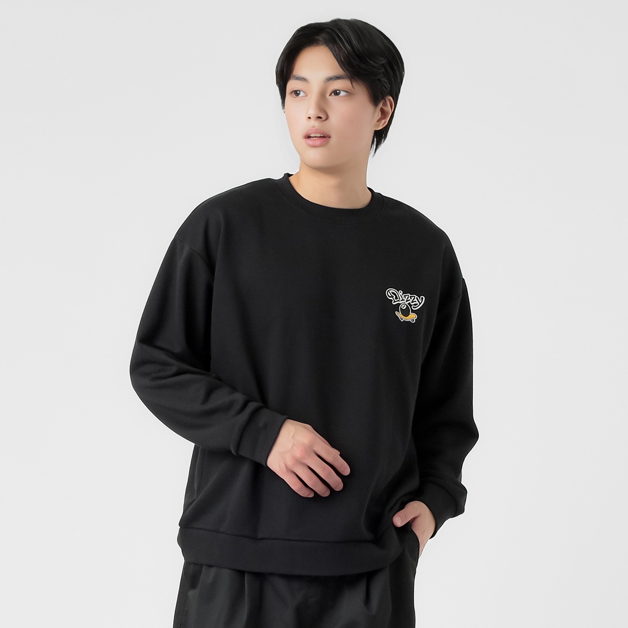 DIZZY裏毛バックプリントトレーナー メンズ Doublefocus(ダブル