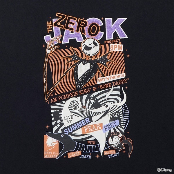 NIGHTMARE/ジャック/ナイトメア前刺しゅう半袖Tシャツ メンズ