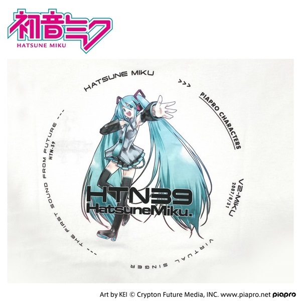 初音ミク」バックサークルTシャツ Doublefocus(ダブルフォーカス