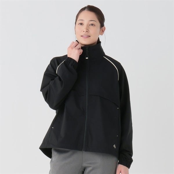 ELLE SPORT(エルスポーツ) パイピングスタンドジャケット 吸汗速乾 UV