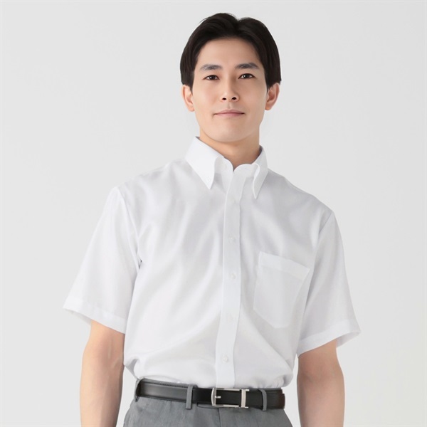 Tern 半袖形態安定綿100%白ドレスシャツ メンズ | イオンスタイル