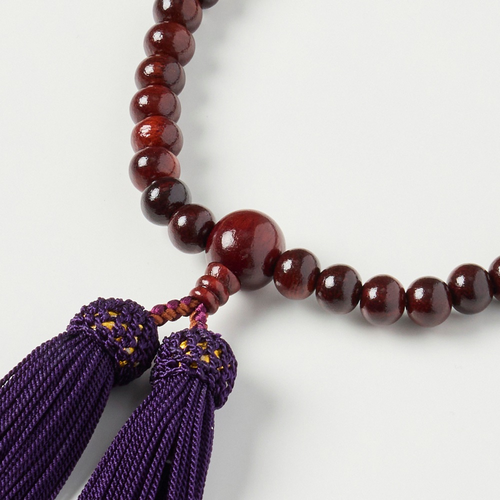 念珠専門店LOUNON ブラックフォーマル小物 本紫檀女性用片手念珠 レディス | イオン