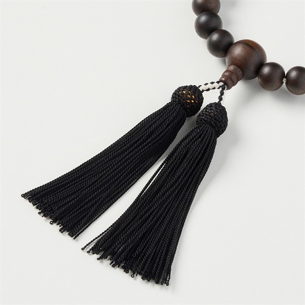 ブラックフォーマル小物 本黒檀素珠男性用片手念珠 【5695725C
