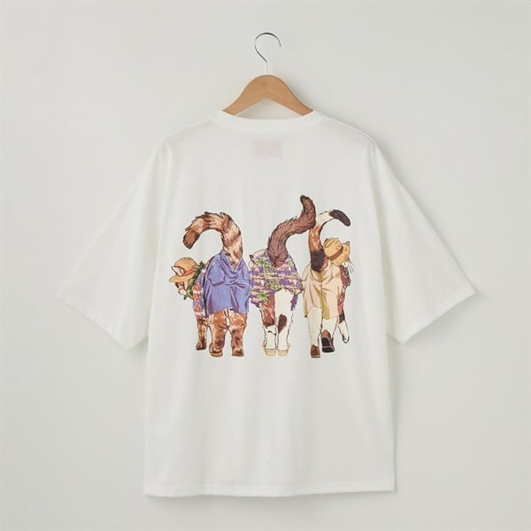 アニマル前後プリント Tシャツ ハイビスカス | イオンスタイル