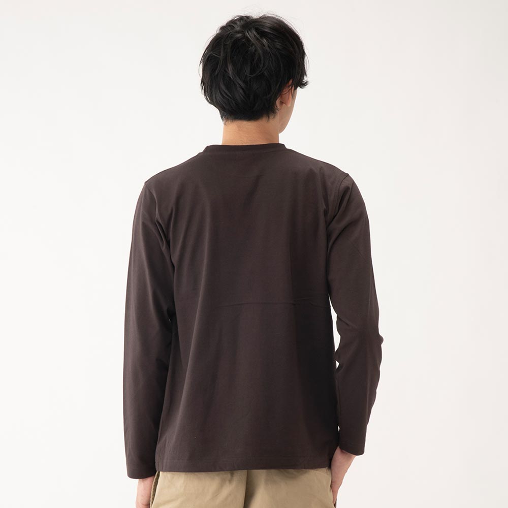 LOGOS Park ファスナーポケット付きTシャツ 吸汗速乾 綿タッチ