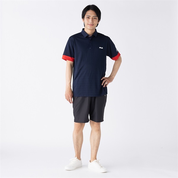 FILA - FILA フィラ テニスウェア 半袖ゲームポロシャツ VM5628紺メンズM新品 テニス】ボルグ ポロシャツ スポーツウェア メンズ|FILA（フィラ