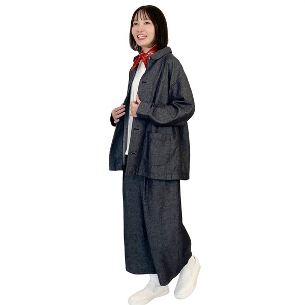 新品同様アルベロベロデニムワイドパンツ　オレボレボラドラックストア好みな方 n'OrLABELきれい見えデニムワイドパンツ [品番：MITW0014310