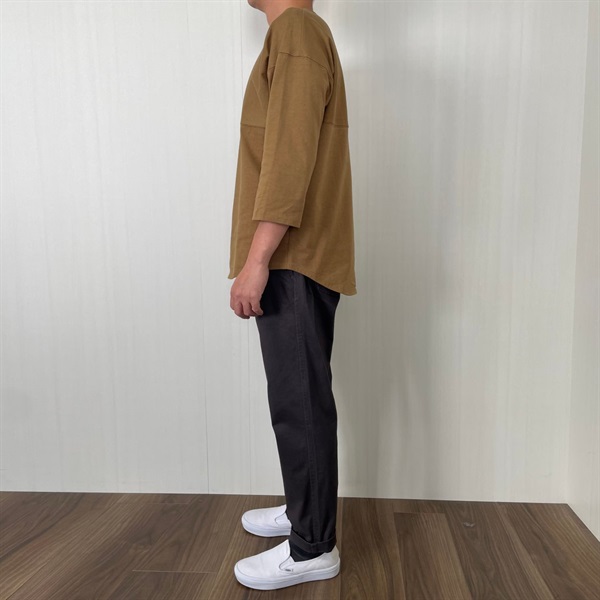 メンズ 天竺裏起毛 7分袖フットボールTシャツ Labo Spec(ラボスペック