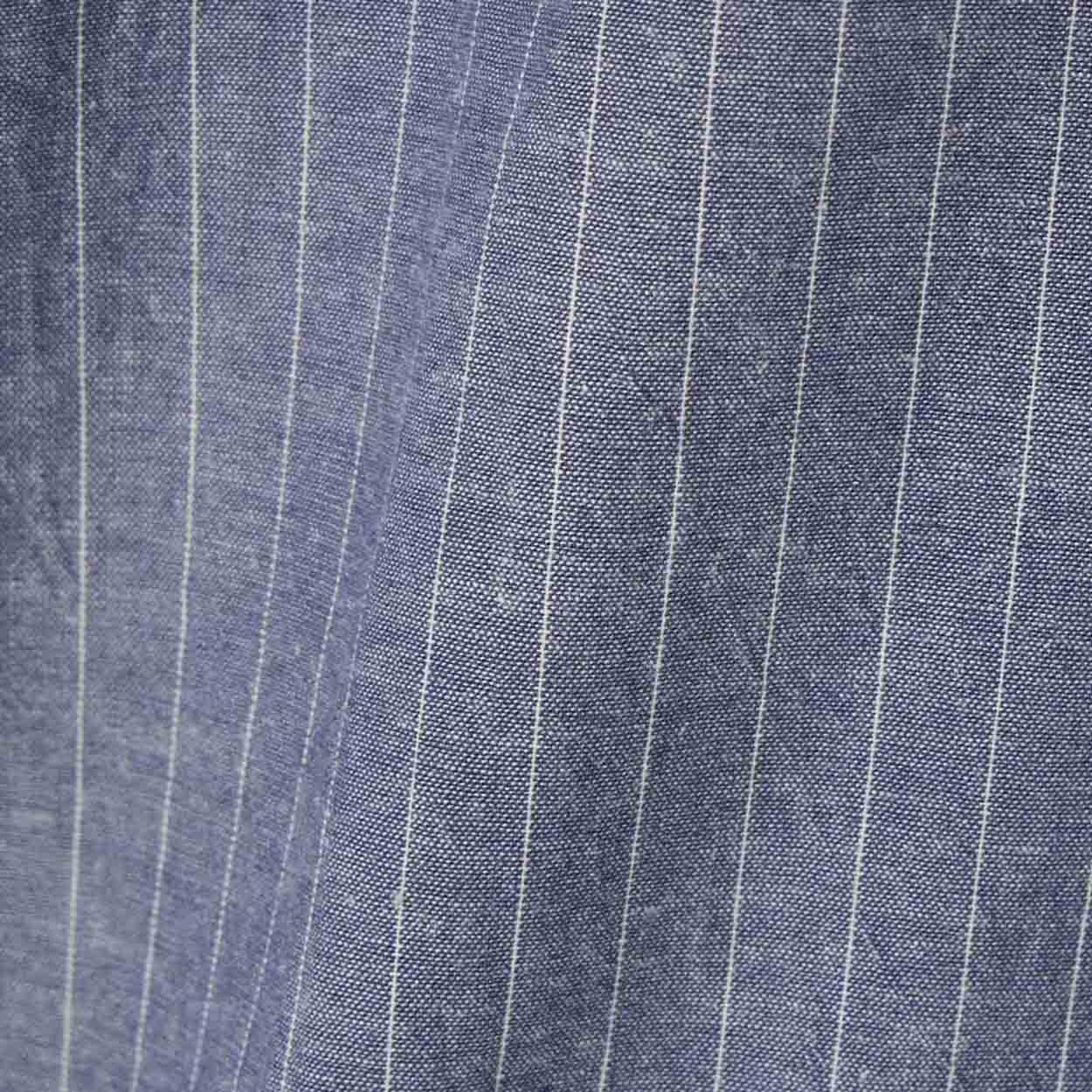 メンズ シャンブレーストライプ 切替半袖シャツ Labo Spec(ラボ