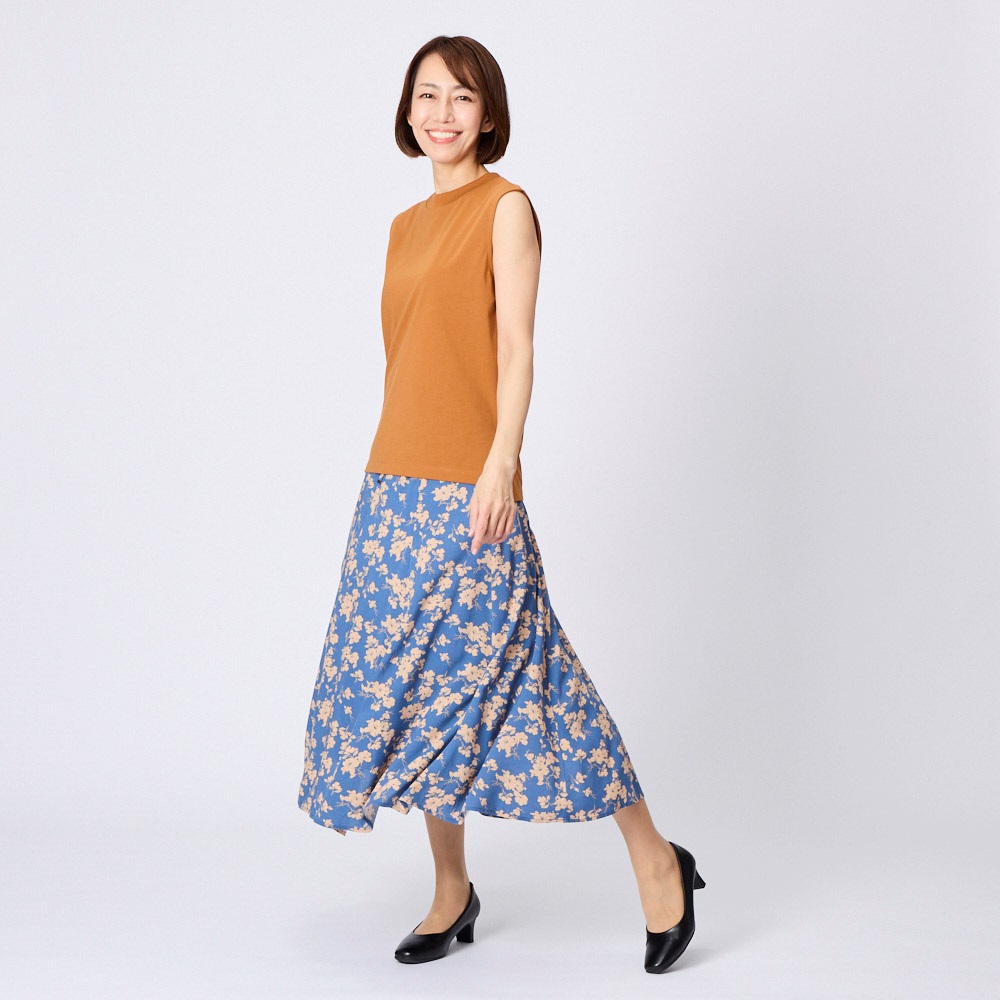 大人のモックネックノースリーブシャツ レディス JEUNEMAMAN 