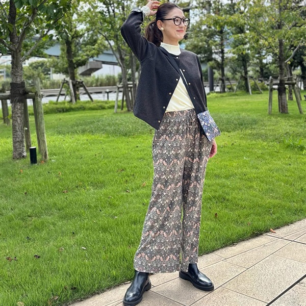 ワールド・オブ・ウィリアム・モリス プリーツパンツ レディス JEUNE