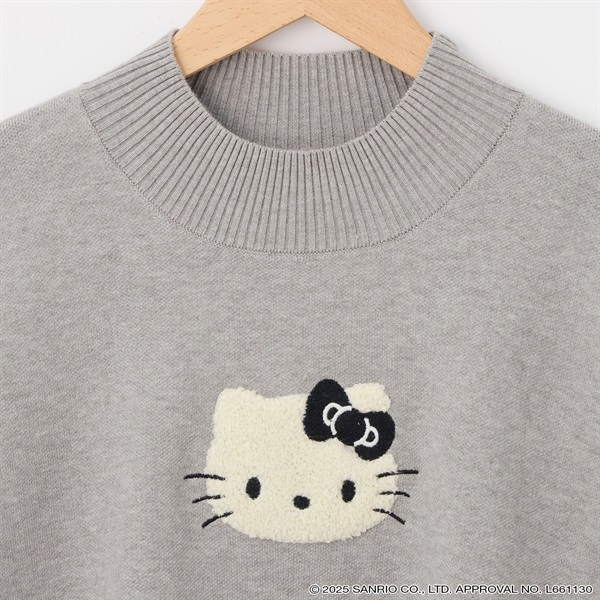 ハローキティ 顔サガラ刺繡ニットプルオーバー レディス CPT-674307KT