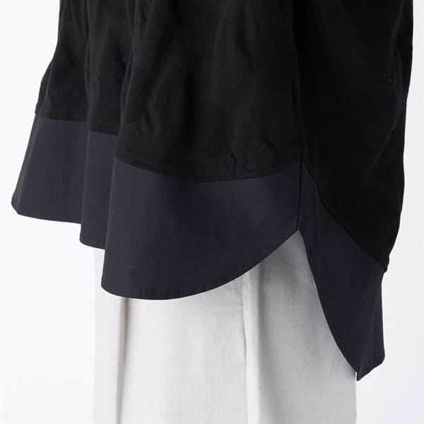 SELFSERVICE 2008 Spring Summer セルフサービス ジャカード編みストレッチプルオーバー オーガニック綿混