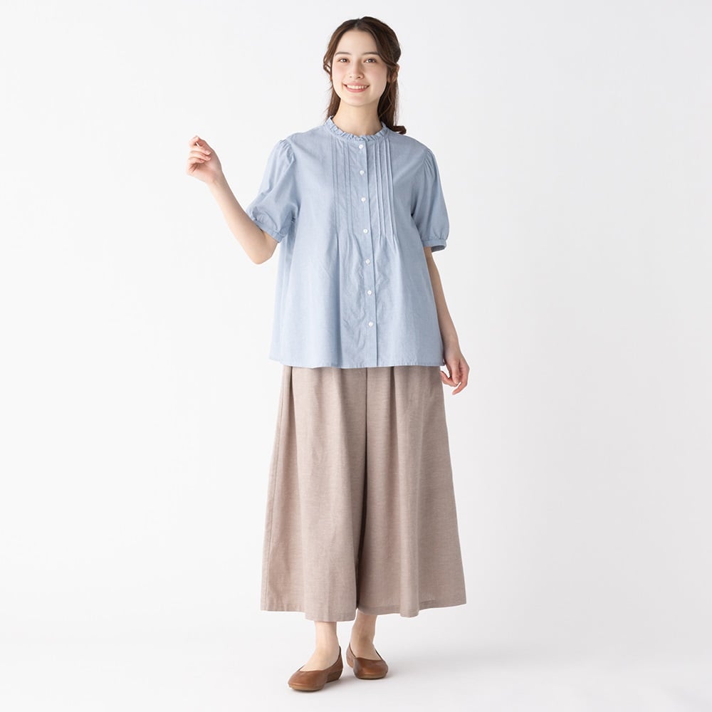 Curensology ピンタックブラウス スカート セットアップ シルク Curensology(カレンソロジー)｜【予約販売】サテンノースリーブ