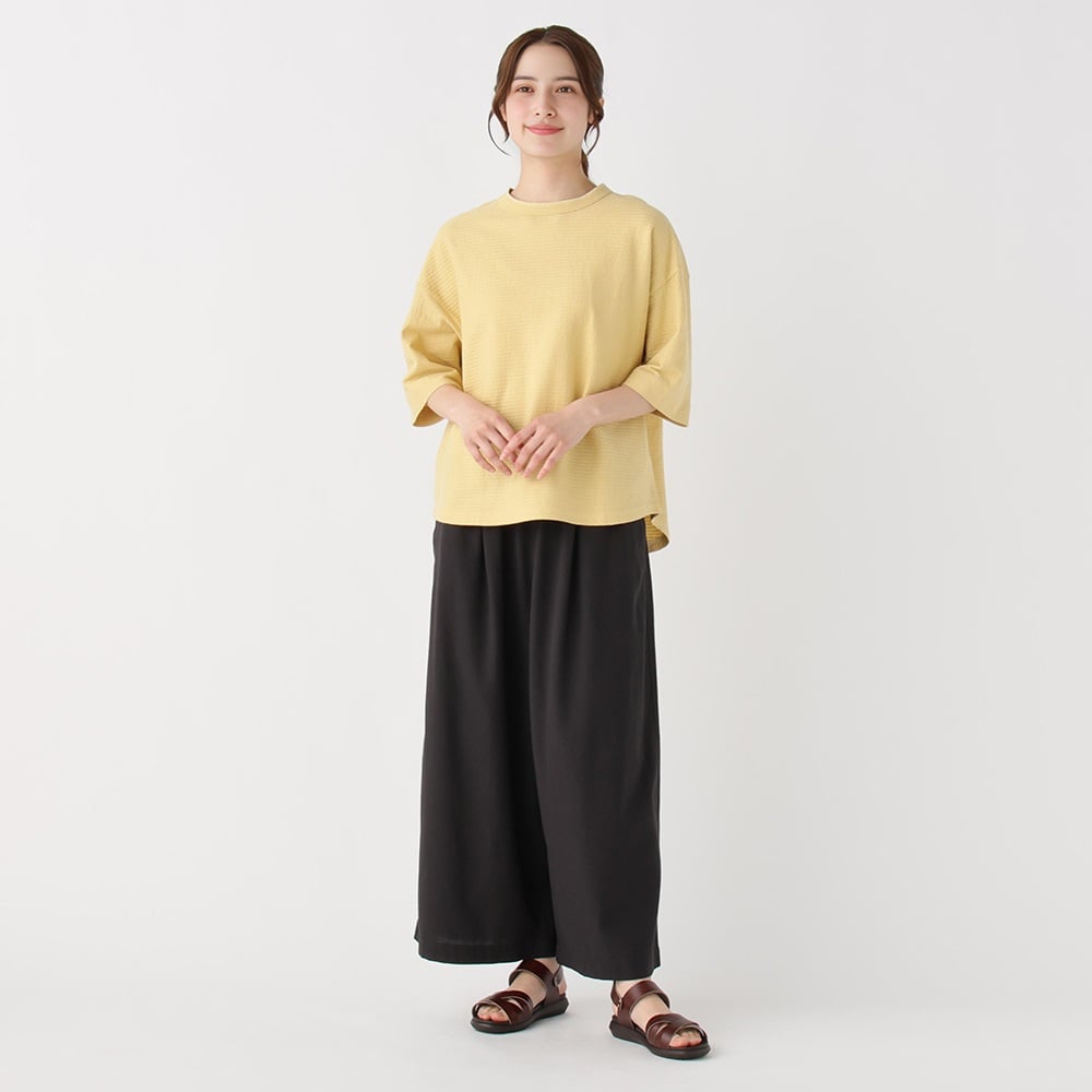 ニットサッカープルオーバー オーガニック綿糸 レディス SELF+