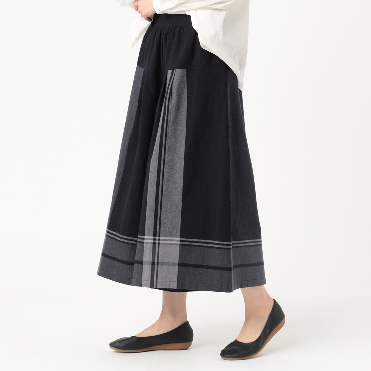 EXPAND パネルチェック柄ガウチョパンツ レディス SELF+SERVICE(セルフ