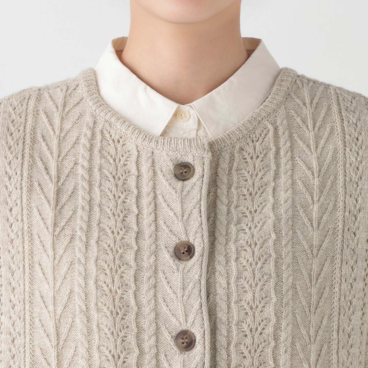 Reflect 日本製フォーマル⭐︎ブラウス追加で4点セット⭐︎ネイビー EXPAND ラムウール混透かし柄2wayベスト レディス SELF+SERVICE