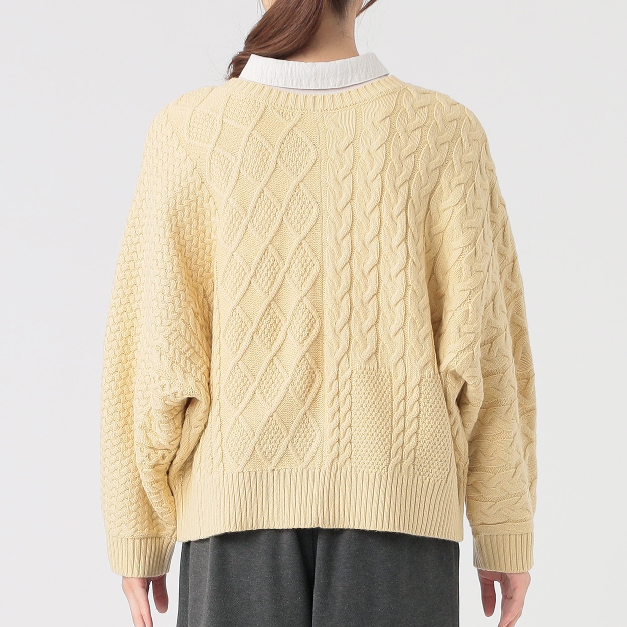 パッチワーク2WAYニットカーデ レディス SELF+SERVICE(セルフ＋