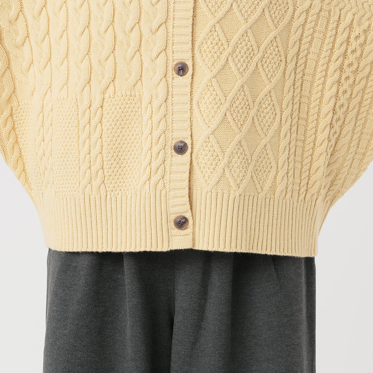 パッチワーク2WAYニットカーデ レディス SELF+SERVICE(セルフ＋