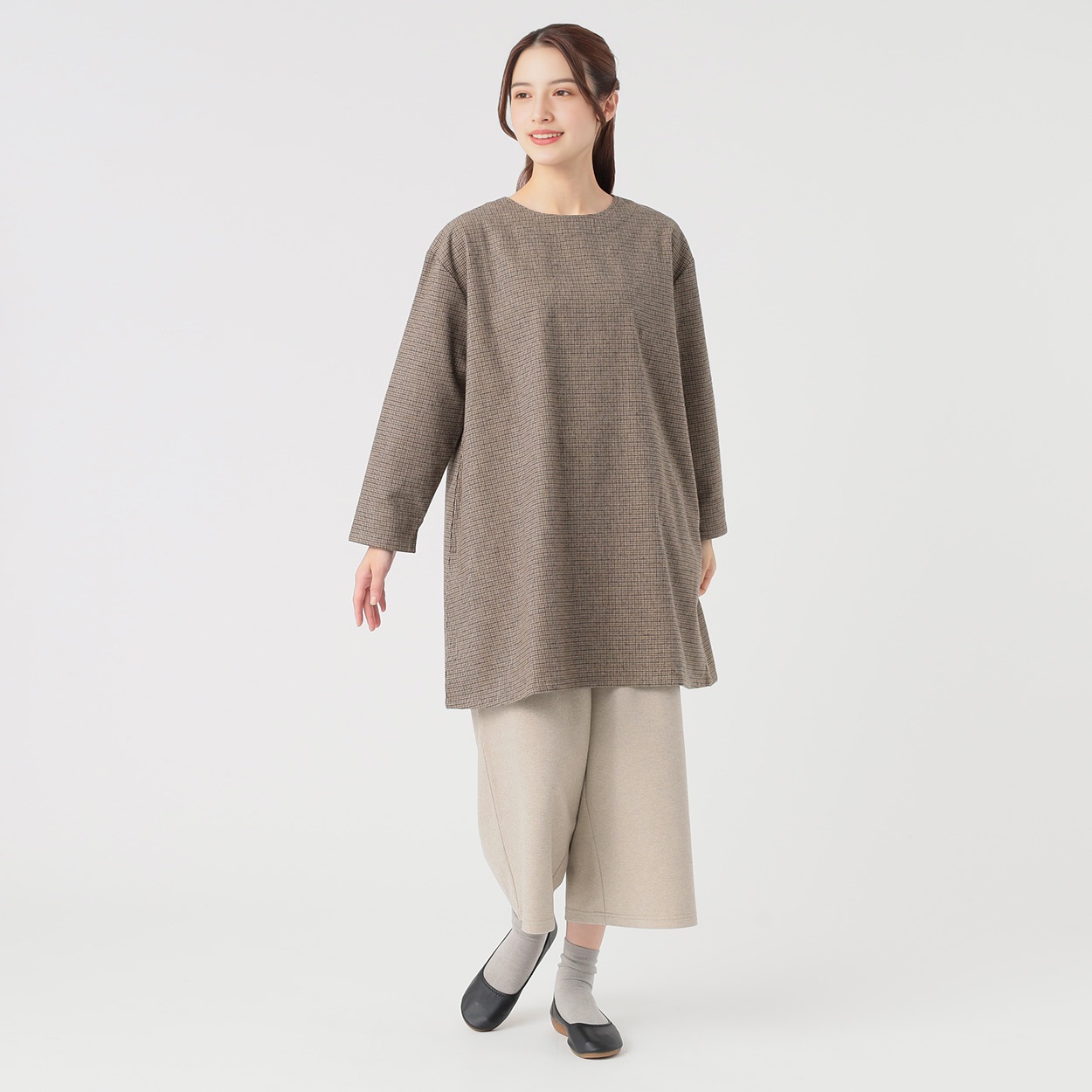 リサイクルポリエステル混 サックチュニック レディス SELF+SERVICE