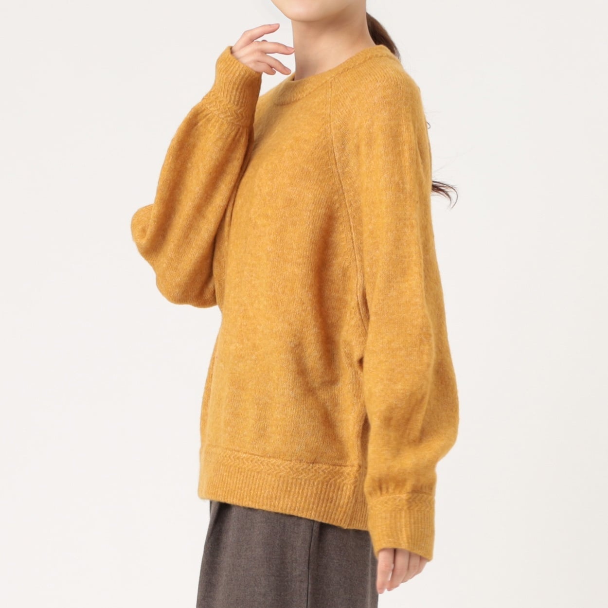 リサイクルポリエステル混 ドルマンニットプルオーバー レディス SELF+