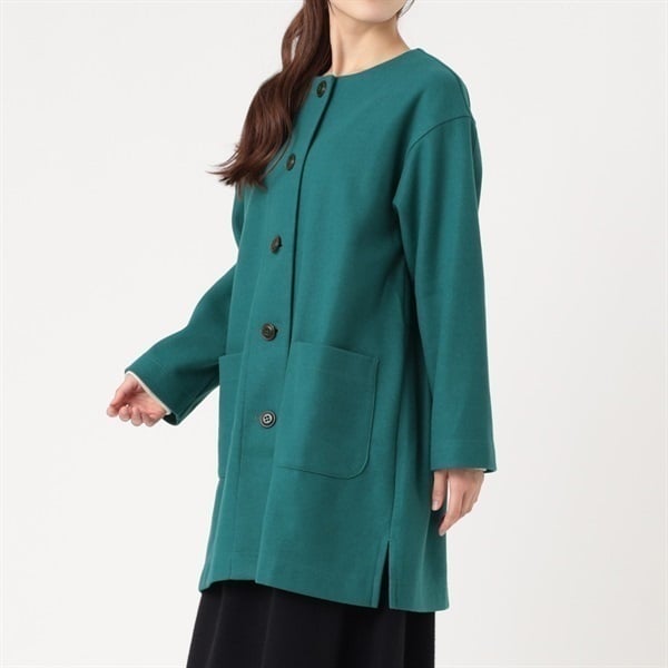 カットメルトンノーカラーコート レディス SELF+SERVICE(セルフ＋