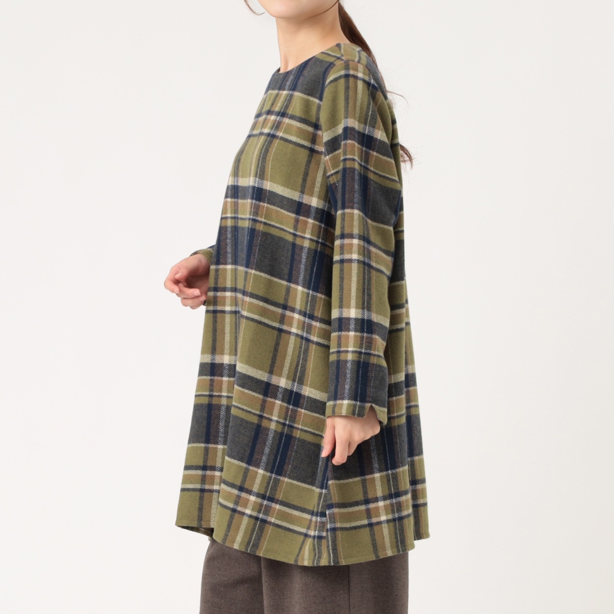 太番起毛チェックチュニック リサイクルポリエステル入 レディス SELF+