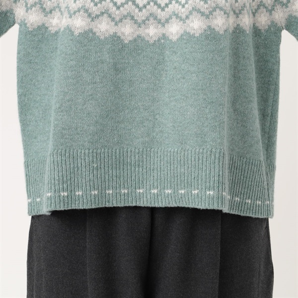 EC先行発売】ラムウール混アニマルジャカードニット パンダ柄 レディス