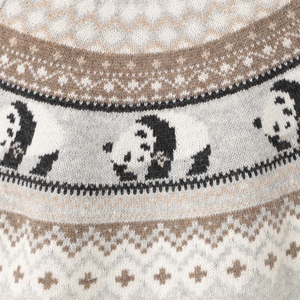 EC先行発売】ラムウール混アニマルジャカードニット パンダ柄 レディス