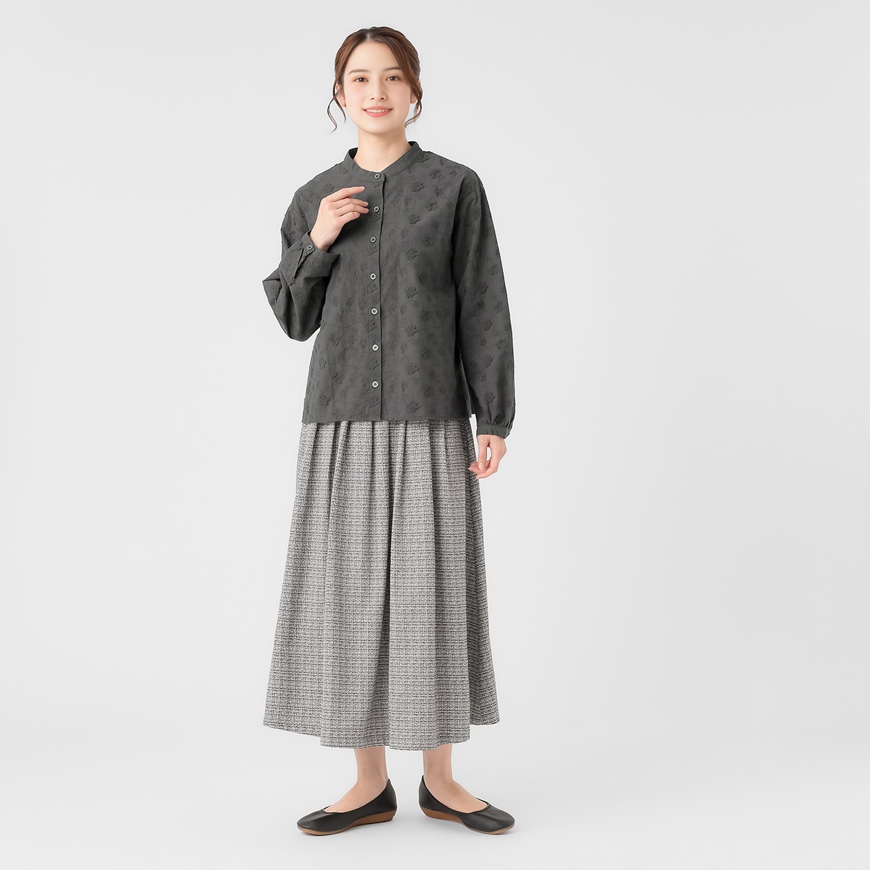 EXPAND オーガニック綿入刺繍ブラウス レディス SELF+SERVICE(セルフ＋