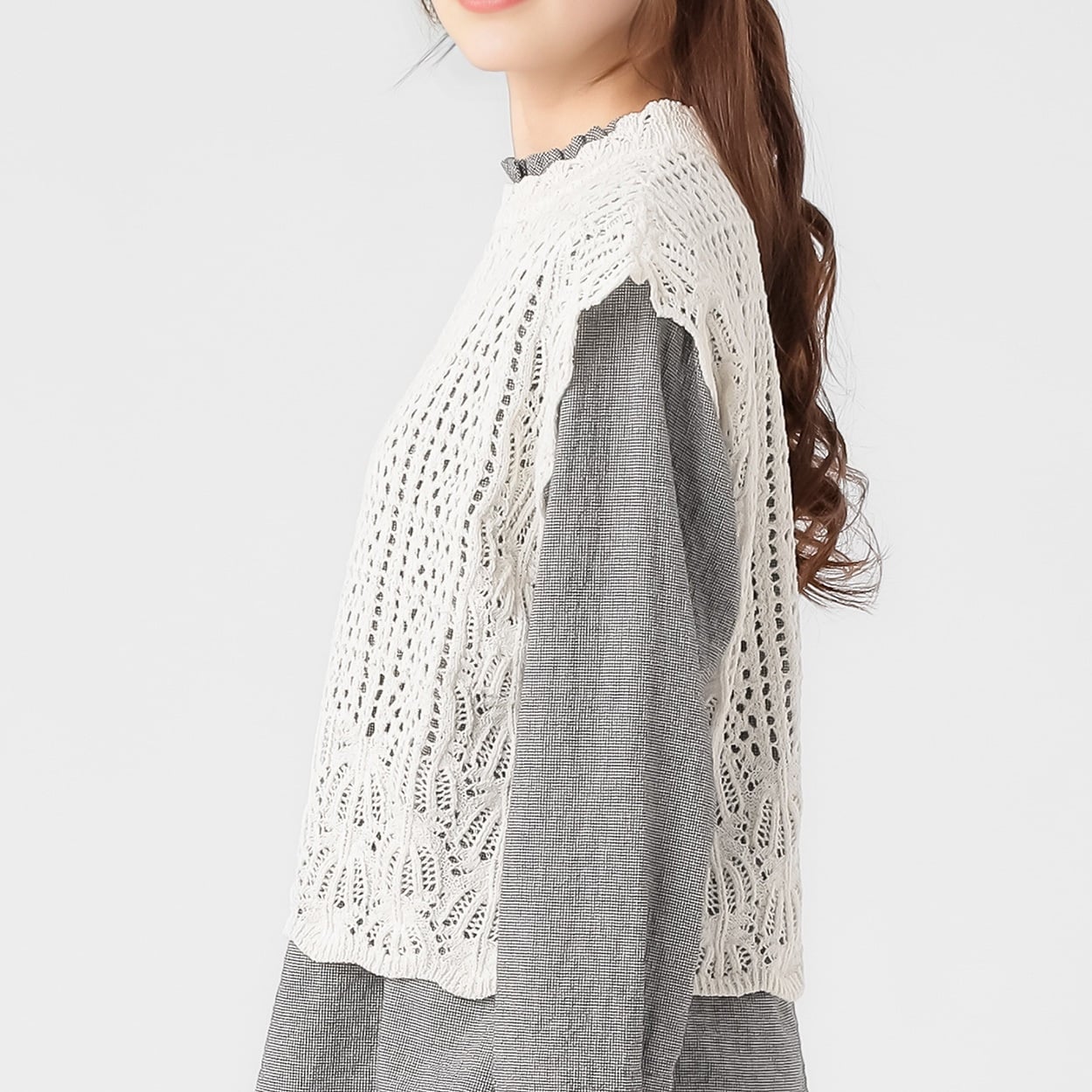 リサイクルポリエステル混 スカラップベスト レディス SELF+SERVICE