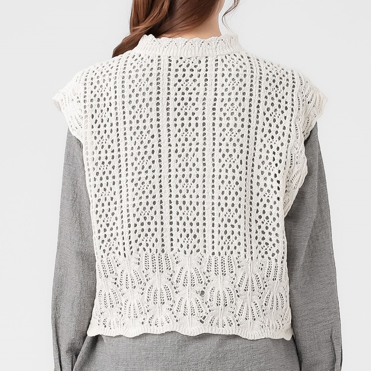 リサイクルポリエステル混 スカラップベスト レディス SELF+SERVICE