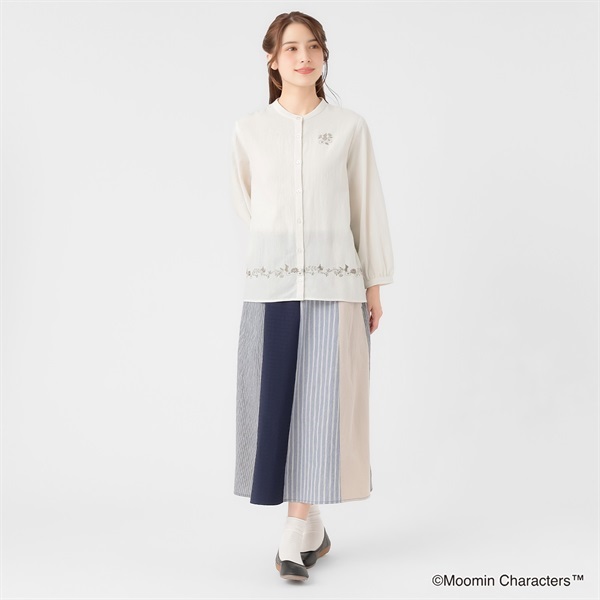 ムーミン刺繍入シャツ レディス SELF+SERVICE(セルフ＋サービス