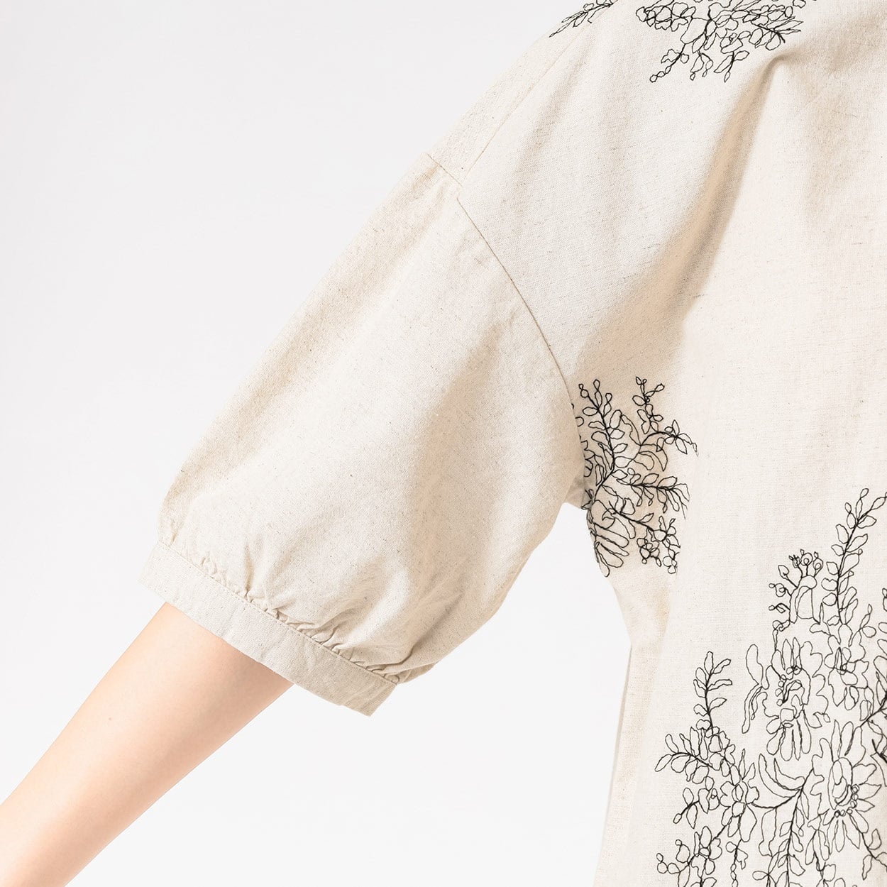 EXPANDリネン入り刺繍ワンピース レディス SELF+SERVICE(セルフ＋