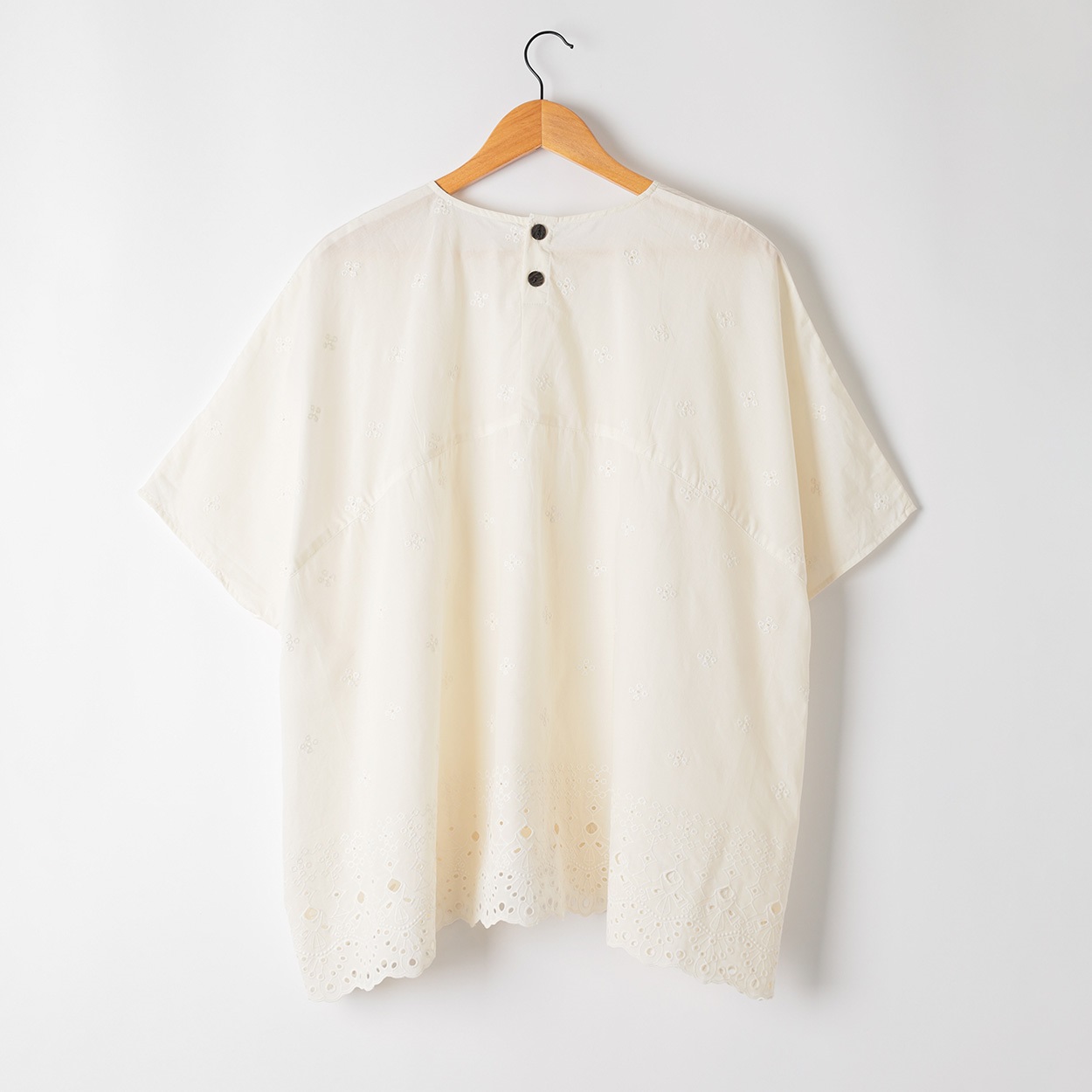 裾スカラ刺繍チュニック オーガニック綿入 レディス SELF+SERVICE