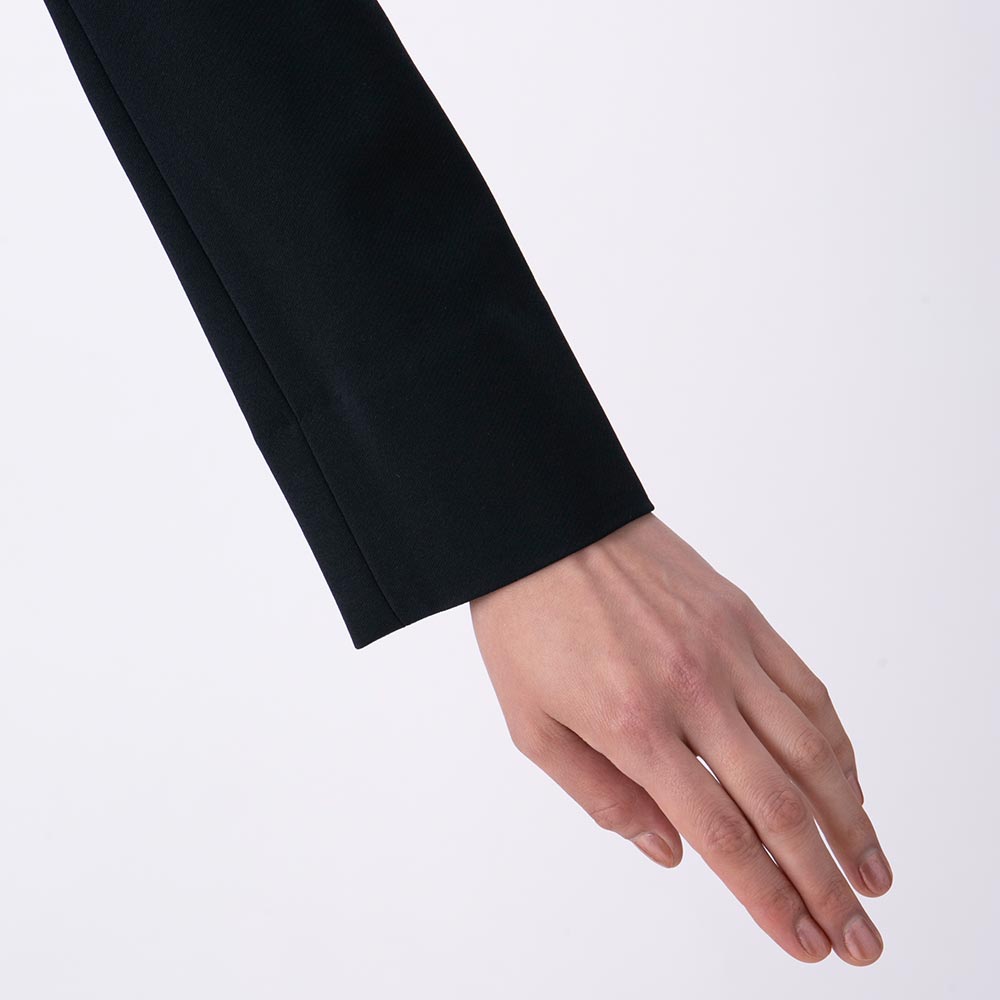 新品タグ付✨ESPRITMUR 洗える パンツスーツ ジャケット 11号 9号 ジャケット 洗えるジャージー素材 ノーカラー レディス