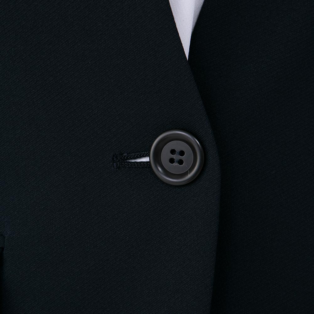 ジャケット 洗えるジャージー素材 ノーカラー レディス