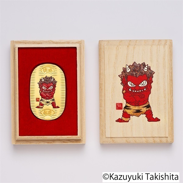 鬼小判 日本画家 瀧下和之監修 純金 赤鬼 青鬼 緑鬼 3枚セット 合計30g