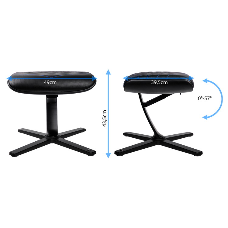 noblechairs FOOTREST レッド NBL-FR-PU-BR noblechairs Footrest 2 - Black Edition | noblechairs