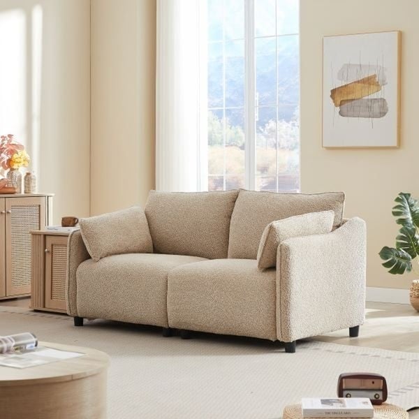 ソファ　ソファー　ソファセット　リビングソファ　ベージュ Pure Luxe カウチソファ 3人掛け 幅166 おしゃれ コーナー