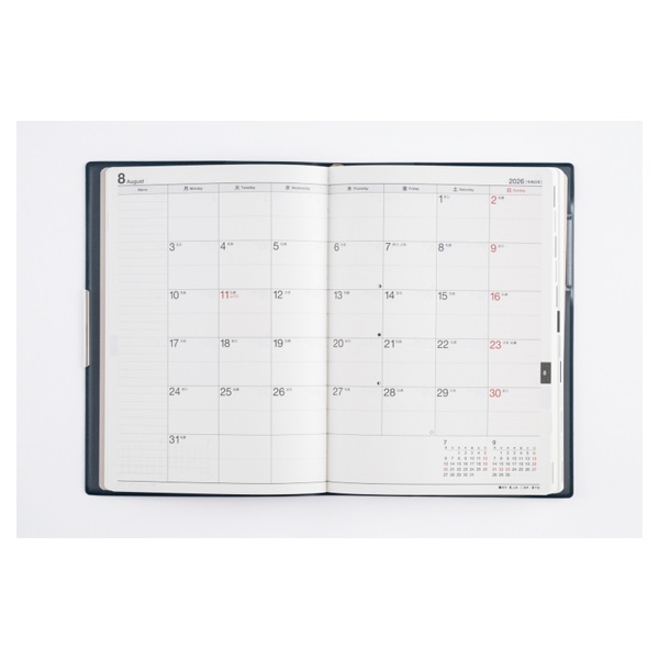 2026年1月始まり】 フェルテ6 手帳 B6 ウィークリーバーチカル 月曜