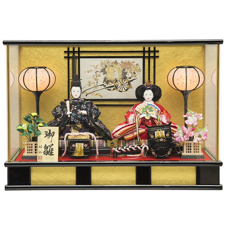 福仙 親王ｹｰｽ飾り 「花車」 27-3-1 4532365153146 ひな人形 雛人形 RKT