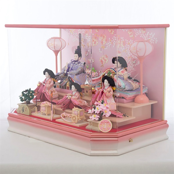 福仙 五人ケース飾り「桃花」 4532365173144 ひな人形 雛人形 | イオン