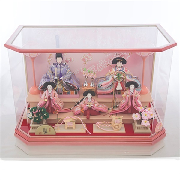 福仙 五人ケース飾り「桃花」 4532365173144 ひな人形 雛人形 | イオン